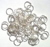 100 10mm Silver Plated Jump Rings